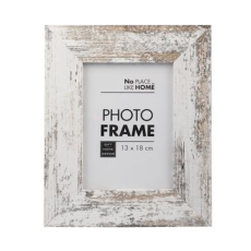 Picture Frame, Rustic White Stressed, 13 x 18cm